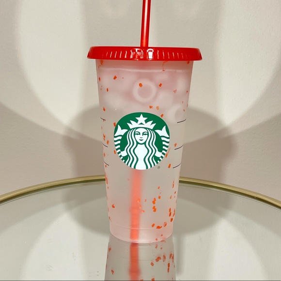 New Starbucks Red Color Changing Confetti Reusable Cold Cup - Picture 4 of 4